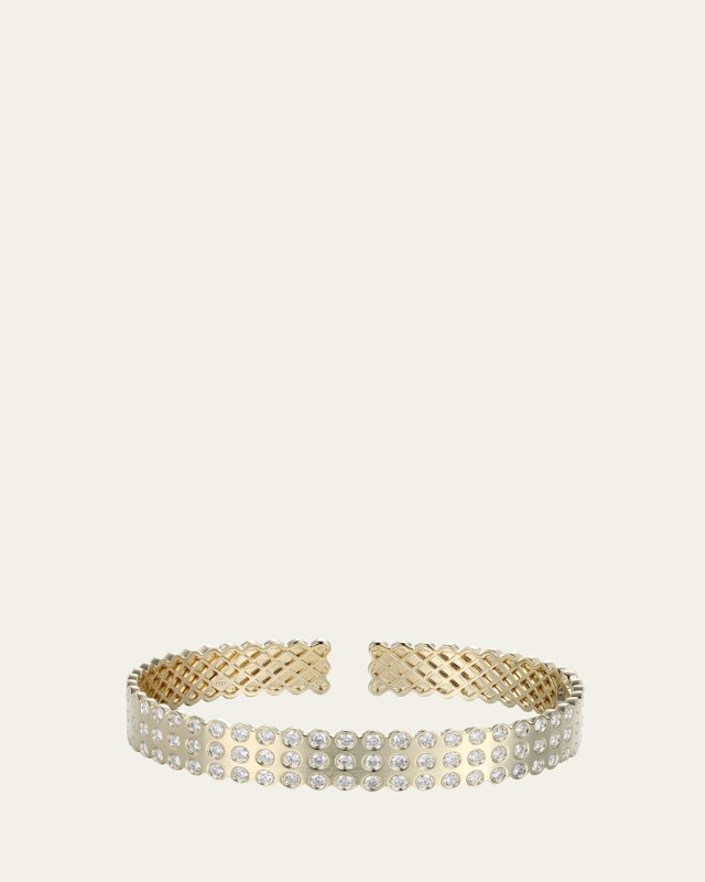 LEGGO 2.0 Large 14K Gold Diamond Bangle